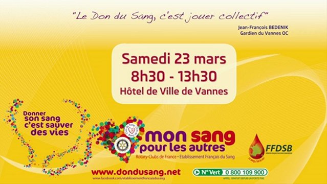 Mon sang pour les autres- Jeff BEDENIK - VOC Vannes