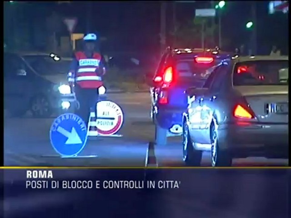 Roma, posti di blocco e controlli in città