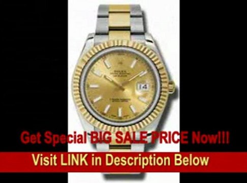 [BEST PRICE] Rolex Datejust II Automatic Champagne Dial Stainless Steel and 18kt Yellow Gold Mens Watch 116333CSO