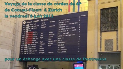 Une rencontre de 2 classes de cordes, Pontresina et Lausanne, à Zurich