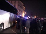 Napoli - L'arrivo del pullman della Juventus (28.02.13)