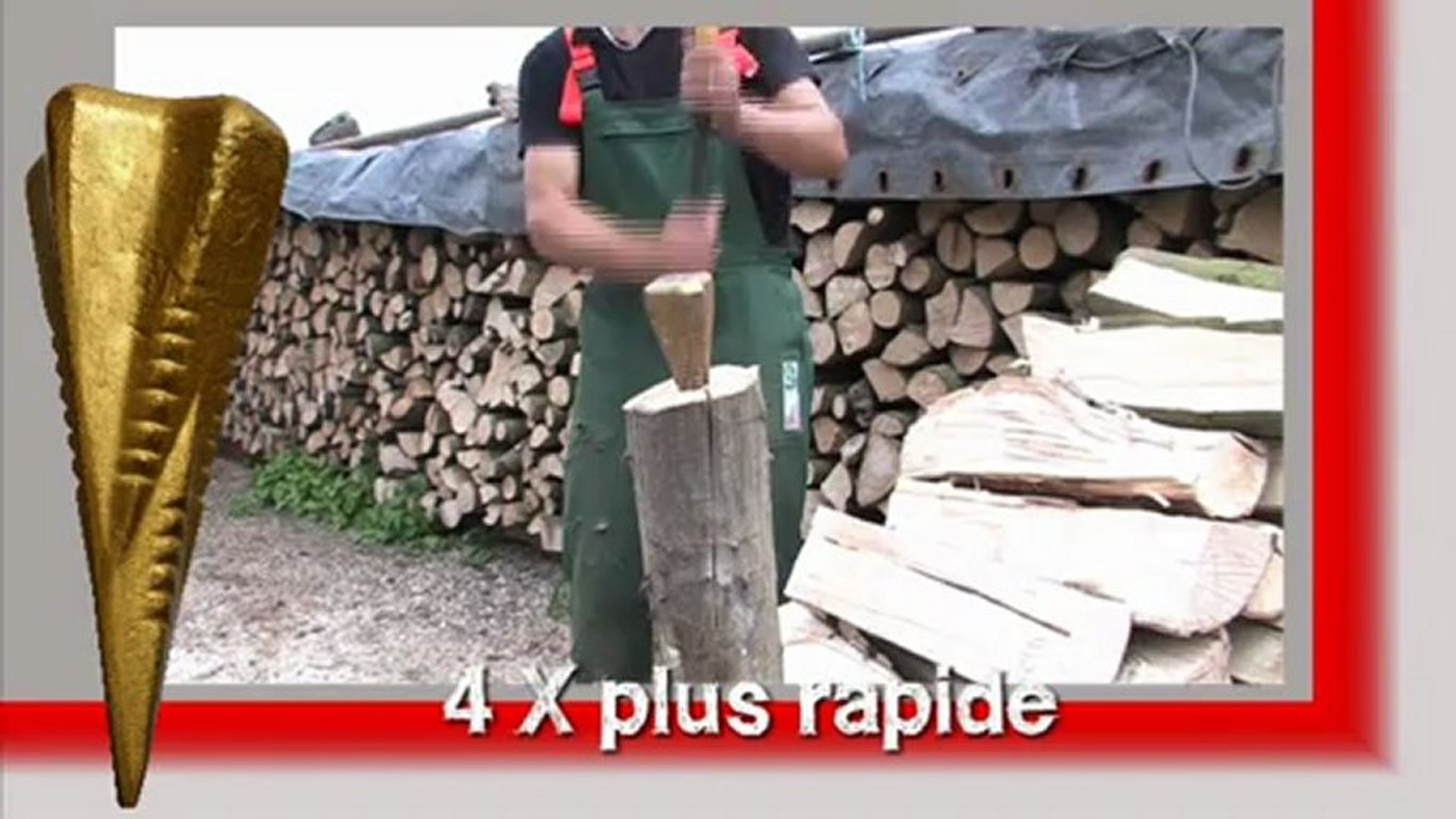 Coin à Fendre Le Bois En Forme D'étoile - Grand Modèle En Fonte (2.25 Kg, 18 Cm) - Pour Bûches De Plus De 20 Cm