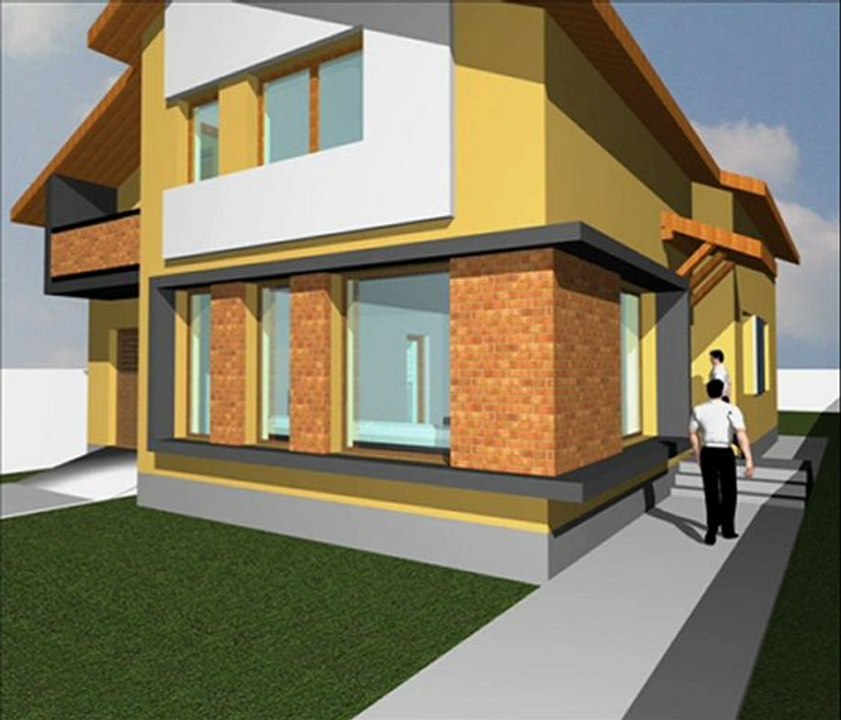 Proiect casa B06. Casa B06. Proiect casa parter si mansarda. Model vila parter si mansarda.