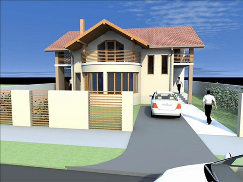 Casa B07.Proiect casa B07.Model casa cu mansarda. Plan casa cu mansarda.Vila cu mansarda