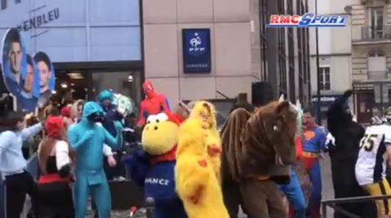 France - Espagne / Harlem Shake devant la billetterie - 01/03