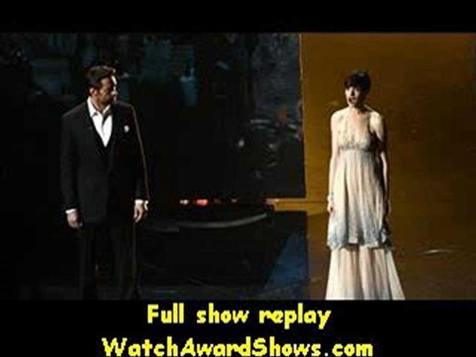 Hugh Jackman and actress Anne Hathaway perform onstage Academy Awards 2013