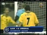 2005 (September 27) Ajax Amsterdam (Holland) 1-Arsenal (England) 2 (Champions League)