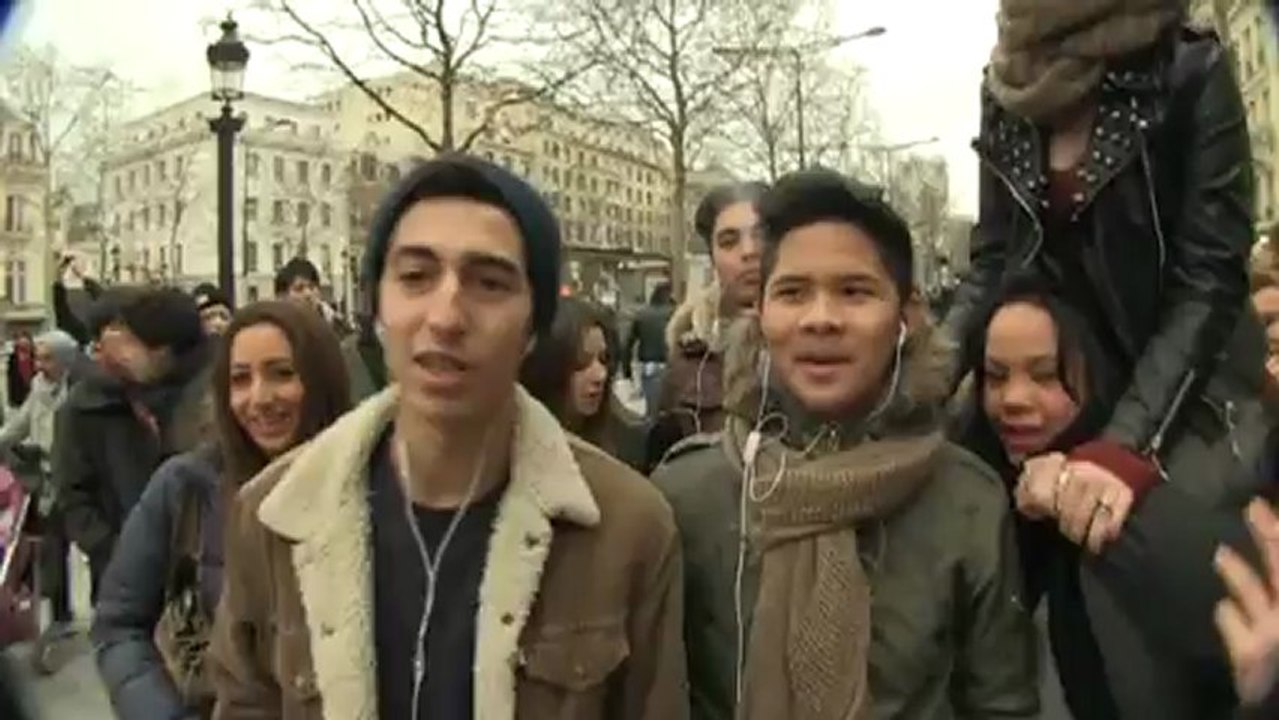 David Beckham au Adidas Store des Champs-Elysées