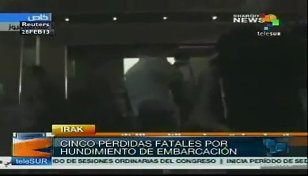 Irak: Mueren cinco personas tras hundirse barco restaurante