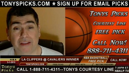Cleveland Cavaliers versus LA Clippers NBA Pick 3-1-2013