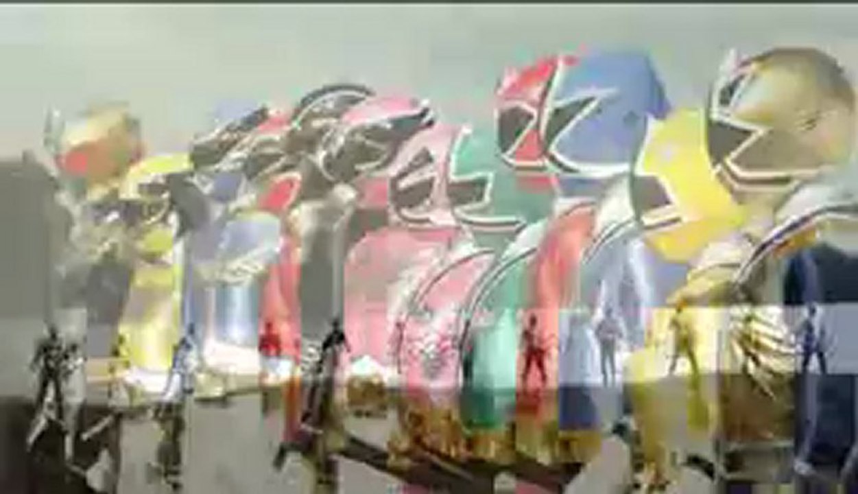 Power Rangers Megaforce and Power Rangers Samurai morph and roll call