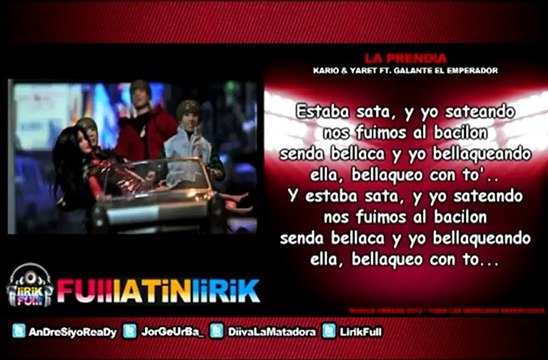 Kario & Yaret Ft. Galante 'El Emperador' - La Prendia [Video Letra]