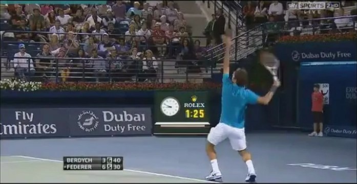 Roger Federer vs Tomas Berdych Semifinals ATP Dubai Tennis 2013