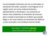 ¿Cuales son los síntomas de las hemorroides o almorranas?