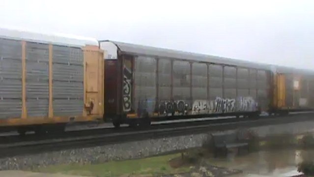 Norfolk Southern autorack train northwest through Austell Ga.
