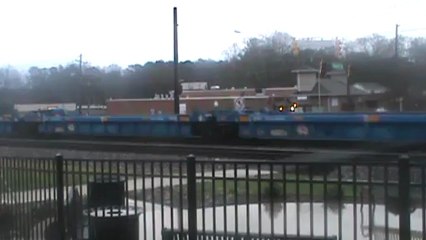 Norfolk Southern empty baretable train northwest through Austell Ga.