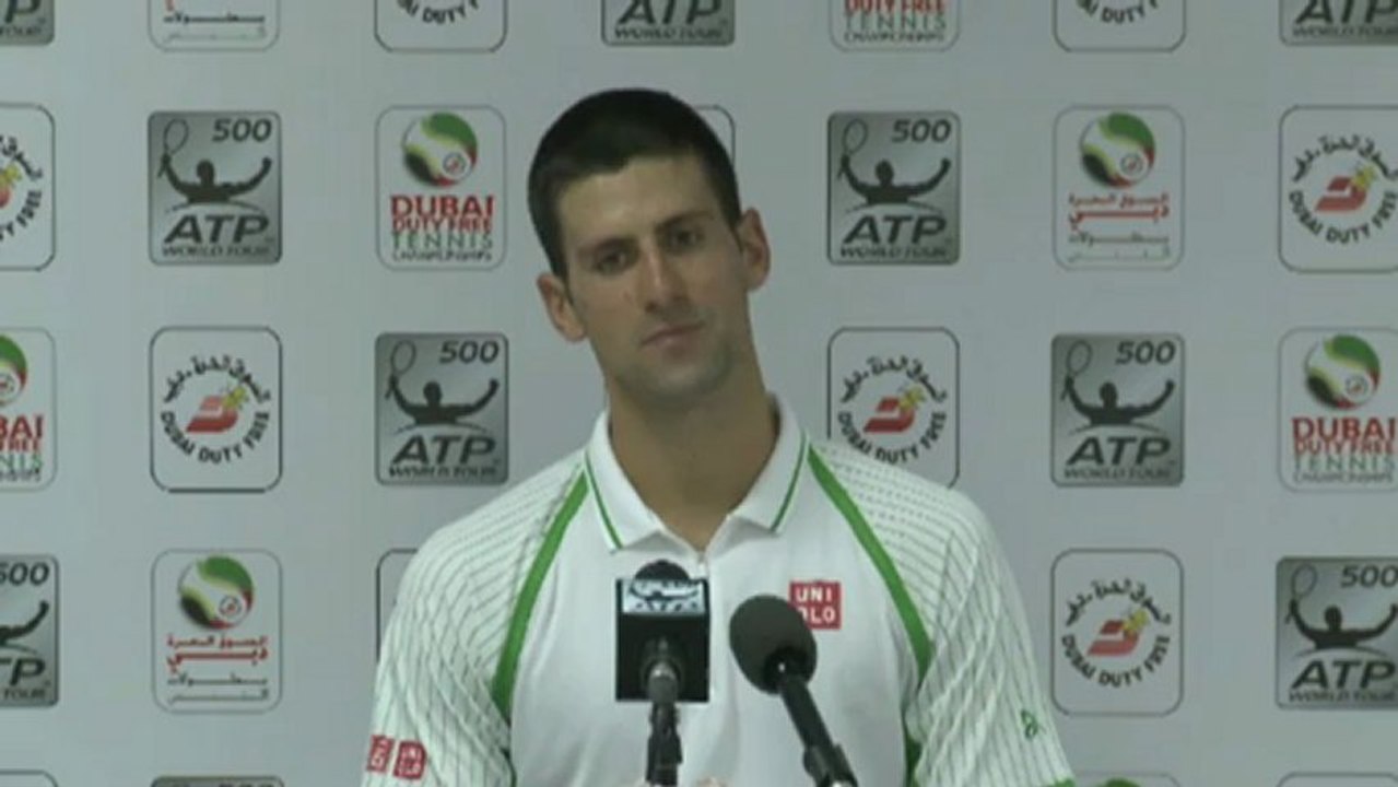 ATP Dubai: Djokovic: Trudno było pokonać del Potro