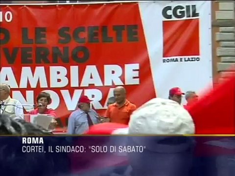 Cortei a Roma, solo di sabato