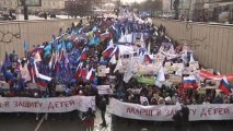 Thousands gather at separate marches in Moscow