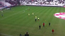 Les joueurs de Reims à l'entraînement, quelques minutes avant Reims / PSG.
