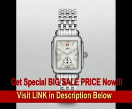 [FOR SALE] MICHELE Deco 16 Stainless Steel White Diamond Dial Bracelet Watch