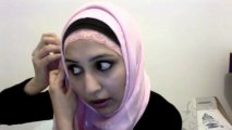 How to wear a Headscarf (Hijaab_ Hijab Tutorial)_ Pink Waterfall