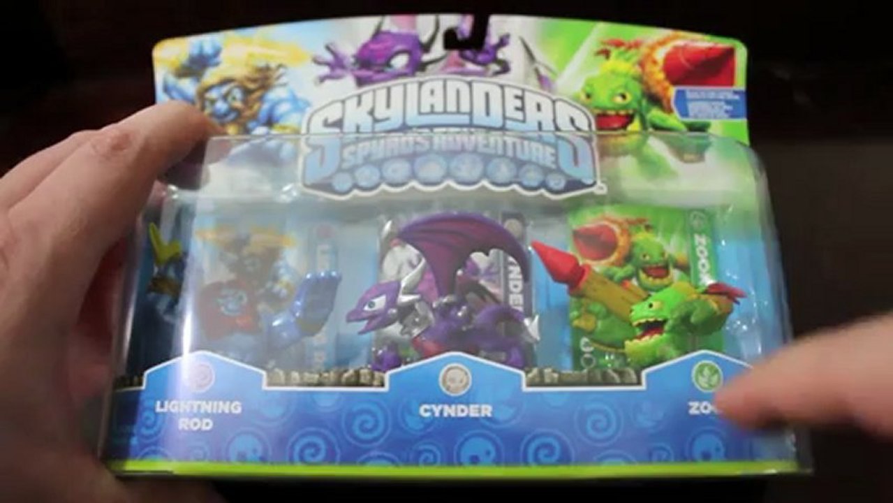 Skylanders - Wave 4 Triple Pack Unboxing with Lightning Rod / Cynder / Zook