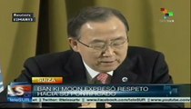 Ban Ki Moon elogia papado de Benedicto XVI