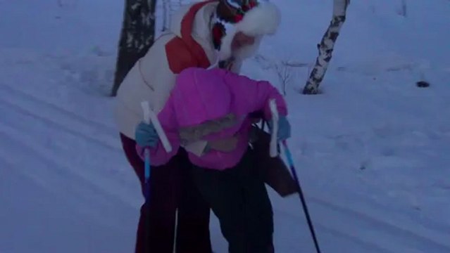 катание на лыжах