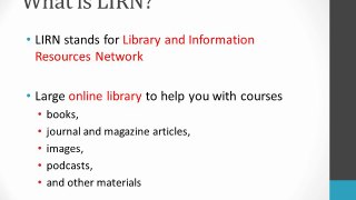 Using the LIRN Database