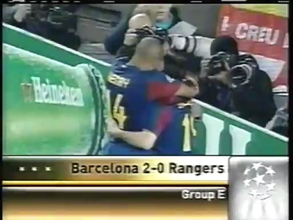2007 (November 7) Barcelona (Spain) 2-Rangers Glasgow (Scotland) 0 (Champions League)