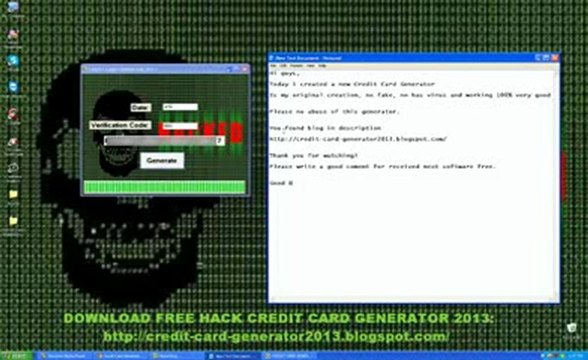 Comment pirater Credit card number generateur Hack Mars 2013 - téléchargement Download