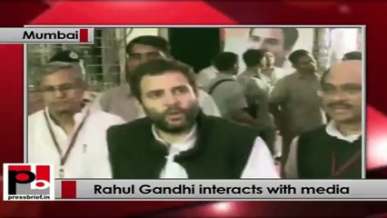 Rahul Gandhi visits Mumbai; interacts with media