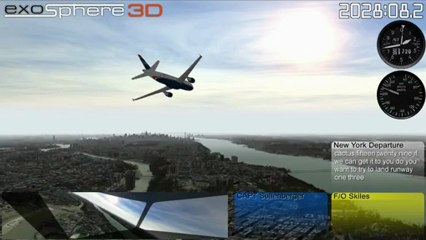 Reconstitution de l'amerrissage dans la rivière Hudson