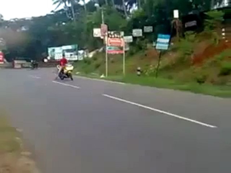 Freinage raté à moto