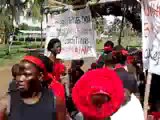 3ème jour de grève des femmes ivoiriennes refugiés au camp la paix Du Togo
