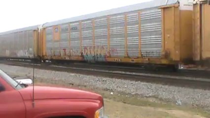 Norfolk Southern autorack train northwest through Austell Ga.