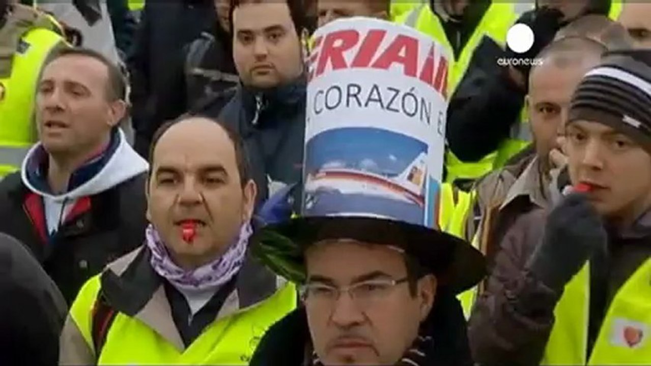 Iberia workers protest at Madrid airport over job cuts