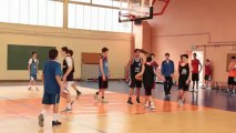 Préparation du tournoi interligue de basket-ball pour la sélection Poitou-Charentes générations 1999
