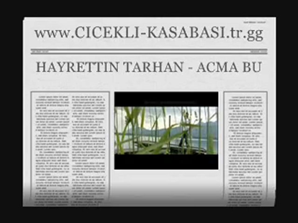HAYRETTIN TARHAN - ACMA BUGUN PERDELERI