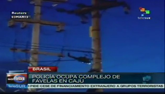 Policía brasileña ocupa complejo de favelas en Caju