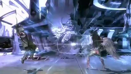 Injustice : Les Dieux Sont Parmi Nous - Gameplay d'un combat entre Green Arrow et Hawkgirl