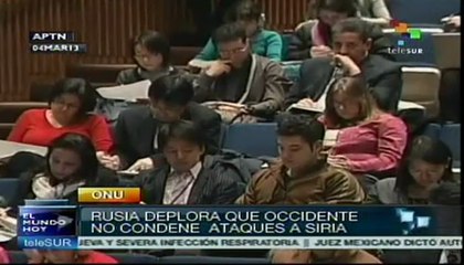 Rusia deplora que occidente no condene ataques a Siria