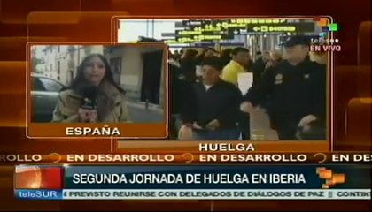 Segunda jornada de huelga de Iberia en España