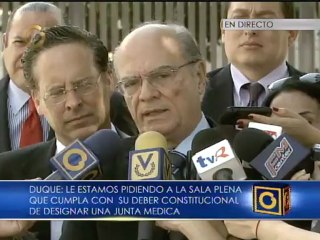 Seis juristas más se suman a solicitud del nombramiento de una junta médica ante el TSJ