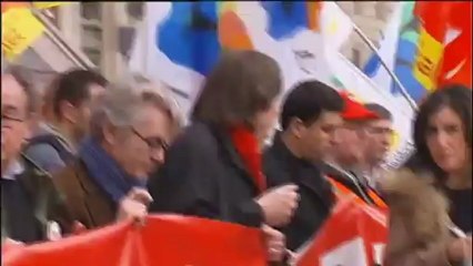 Mobilisation des salariés contre la réforme de l'emploi à Paris