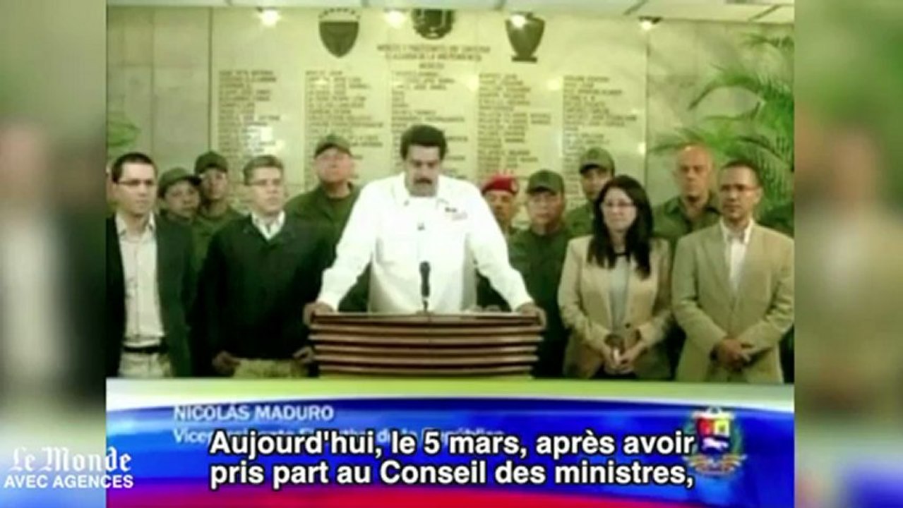 Le vice-président vénézuélien annonce en larmes la mort de Chavez