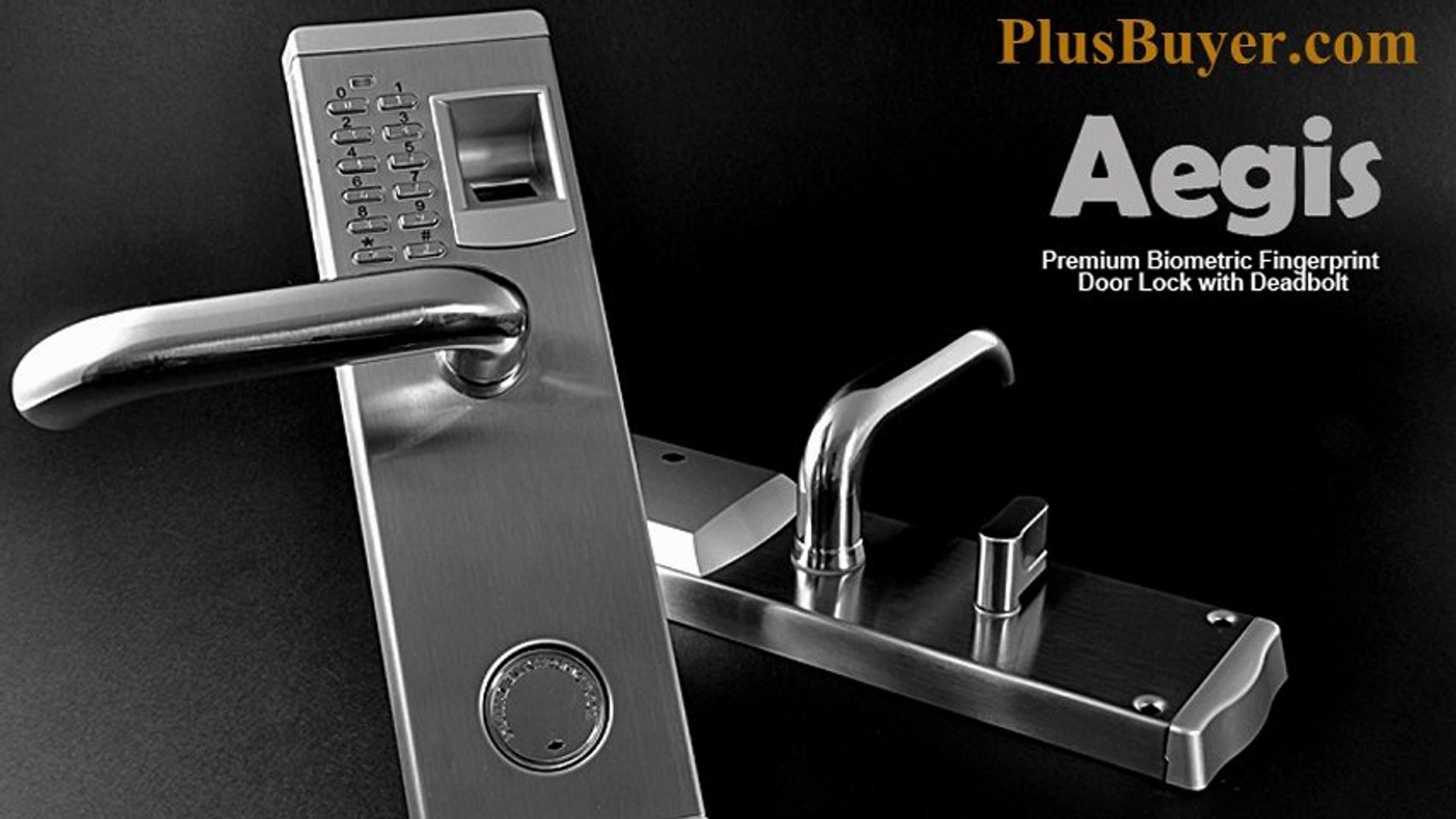 Aegis Biometric Fingerprint Door Lock With Deadbolt Fireproof Left Handed