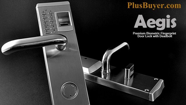 Aegis - Biometric Fingerprint Door Lock with Deadbolt (Fireproof, Left Handed)