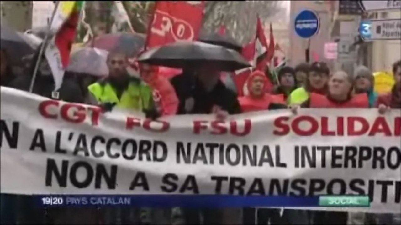 Mobilisation du 5 mars 2013 à Perpignan - NON à l’Accord National Interprofessionnel - NON à sa transposition